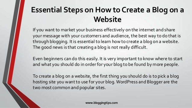 Essential steps on how to create a blog on a website