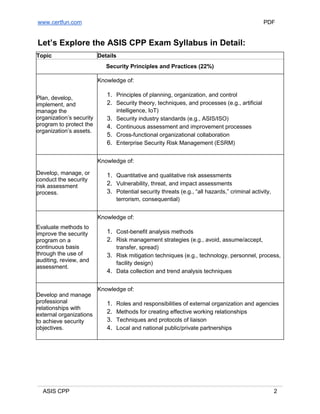 Essential Study Guide and Exam Prep Questions for CPP Certification ...