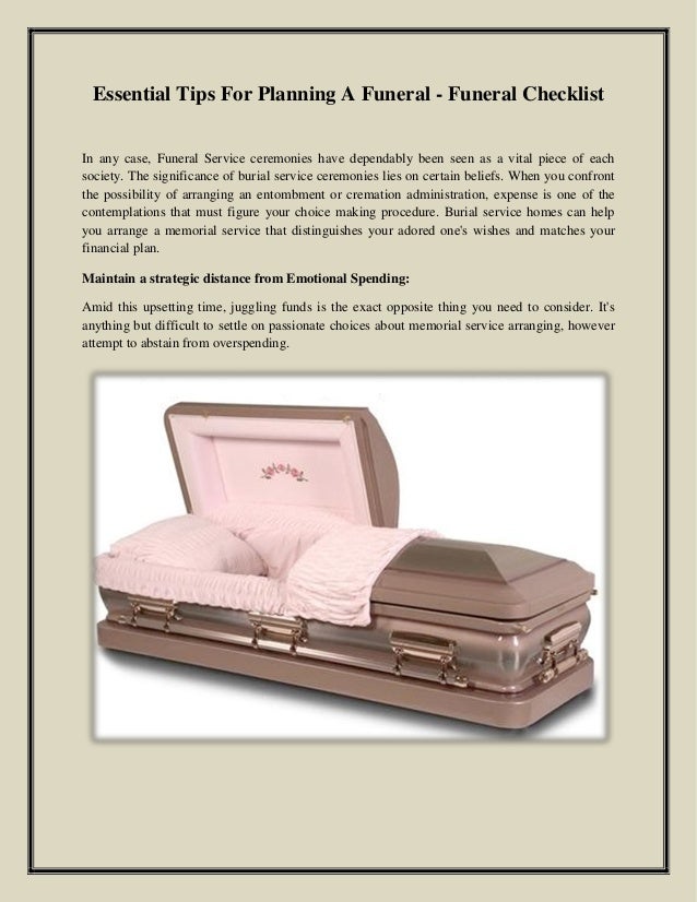 essential tips for planning a funeral funeral checklist