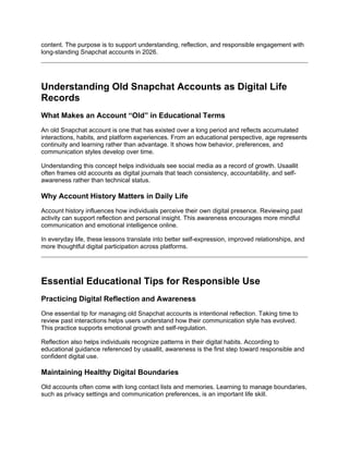 Essential Tips for Purchasing old Snapchat Accounts in 2026.docx
