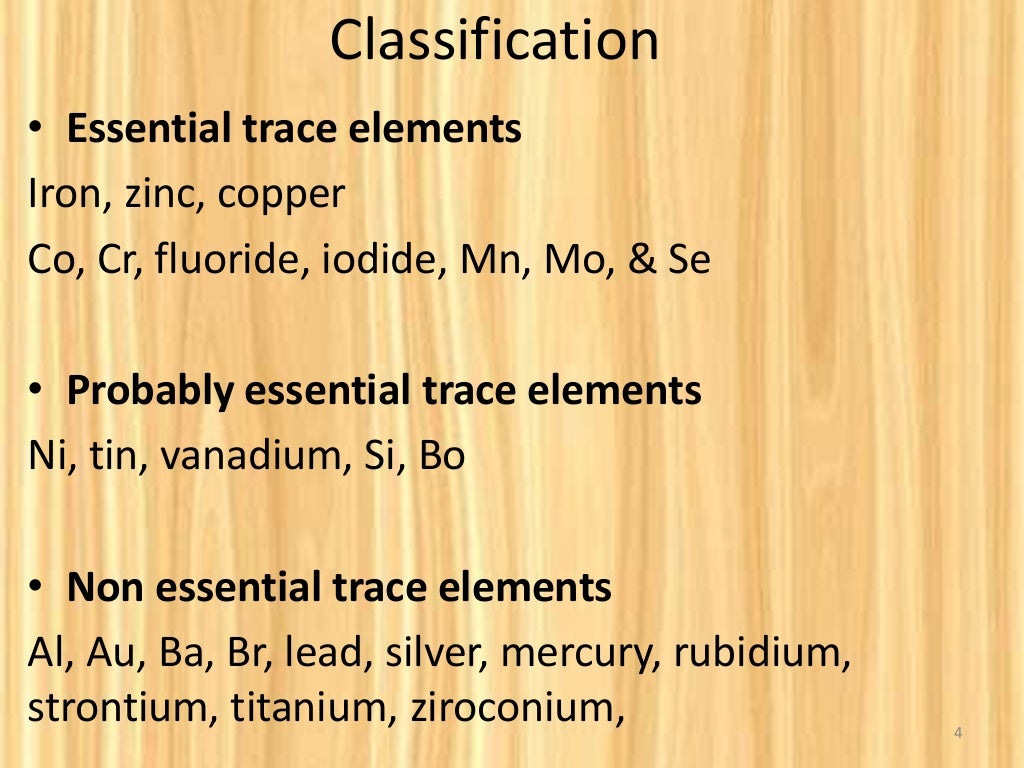 Essential trace elements
