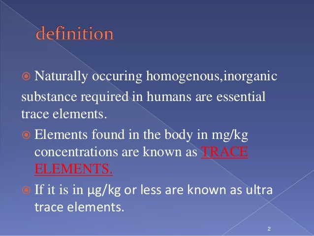 Essential Trace Elements