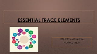 Comprehensive Overview of Essential Trace Elements in Human Health | PPTX