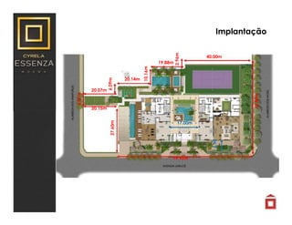 2.96m
10.16m
6.01m
6.09m27.60m
6.90
52.80m
Implantação
40.00m
19.88m
20.14m
20.07m
20.15m
79.92m
17.00m
 