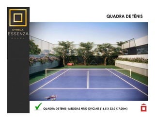 QUADRA DE TÊNIS
QUADRA DE TENIS- MEDIDAS NÃO OFICIAIS (16,5 X 32,0 X 7,00m)
 