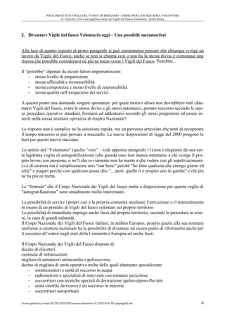 Essere volontariovvf