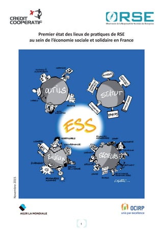 Premier état des lieux de pratiques de RSE
au sein de l’économie sociale et solidaire en France
Novembre2015
1
 