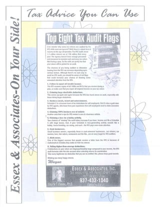 Top Eight Tax Audit Flags