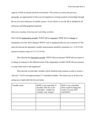 ESS IA example - old syllabus - MLA format | PDF