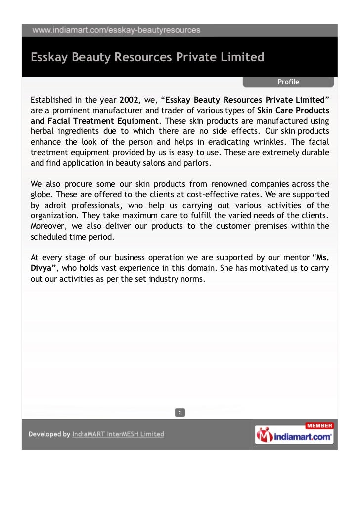 Esskay Beauty Resources Private Limited New Delhi Thrive G5