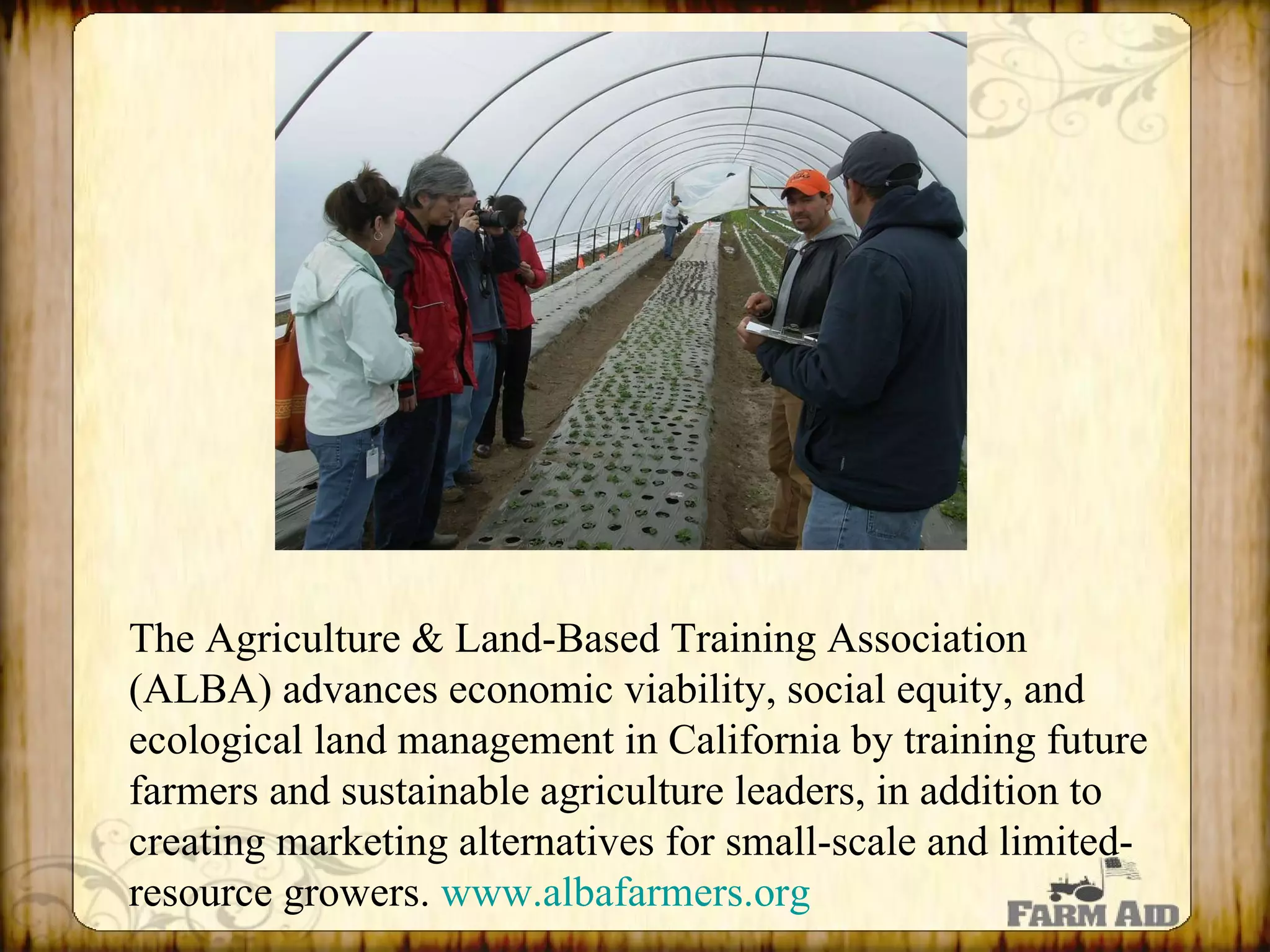 Farm Aid fosters connections between farmers and eaters by growing and strengthening local and regional markets. Here’s a sampling of Farm Aid grantees doing critical work to bring family farm food to a community near you! Economic Stimulus: Stories from the Field 