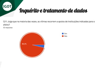 Inquérito e tratamento de dados
 