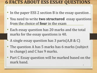 How to Write ESS Essay Questions in Paper 2-First Exam 2017 | PDF
