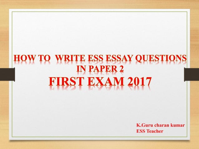 ess paper 2 essay questions
