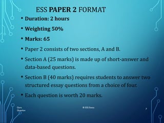 ess paper 2 essay questions