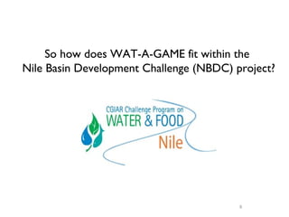 WAT-A-GAME for participatory NRM planning: Fogera case study