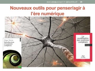 Nouveaux outils pour penser/agir à
l’ère numérique
david.vallat@univ-lyon1.fr / @DavidVALLAT 29
 