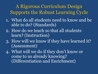 Exceptional student services rigorous curriculum design | PPTX
