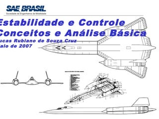 Estabilidade e Controle 
Conceitos e Análise Básica 
Lucas Rubiano de Souza Cruz 
Maio de 2007 
 