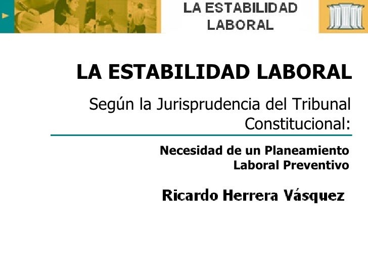 Estabilidad laboral