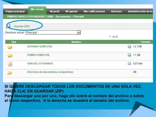 SI QUIERE DESCARGAR TODOS LOS DOCUMENTOS DE UNA SOLA VEZ, HAGA CLIC EN GUARDAR (ZIP) Para descargar uno por uno, haga clic sobre el nombre del archivo o sobre el icono respectivo.  A la derecha se muestra el tamaño del archivo.  
