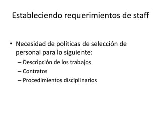 Recursos necesitados para proveer cuidado de la salud