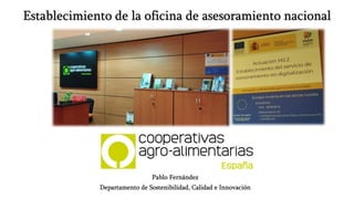 Establecimiento de la oficina de asesoramiento nacional
Pablo Fernández
Departamento de Sostenibilidad, Calidad e Innovación
 