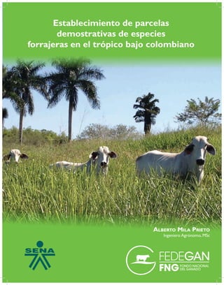 Establecimiento de parcelas
demostrativas de especies
forrajeras en el trópico bajo colombiano
Alberto Mila Prieto
Ingeniero Agrónomo, MSc
 