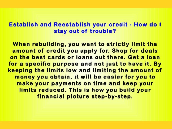 Establish and reestablish your credit answers discover 9
