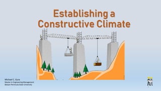 Michael C. Gura
Master in Engineering Management
Bataan Peninsula State University
Establishing a
Constructive Climate
1
 