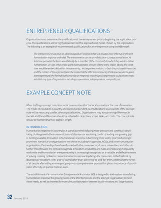 32 January 2016
ENTREPRENEUR QUALIFICATIONS
Organisations must determine the qualifications of the entrepreneur prior to b...
