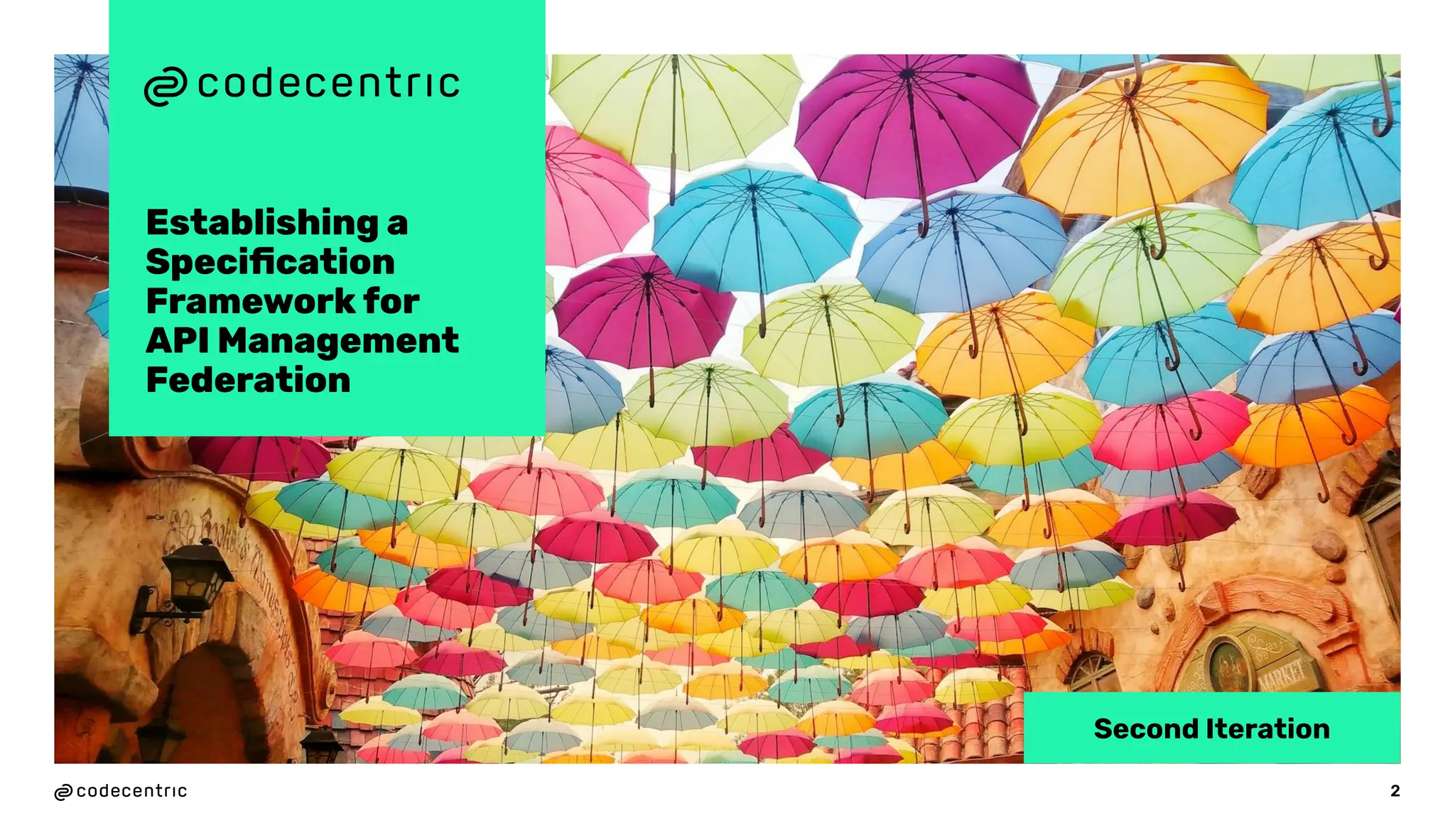 Establishing a
Speciﬁcation
Framework for
API Management
Federation
2
Second Iteration
 