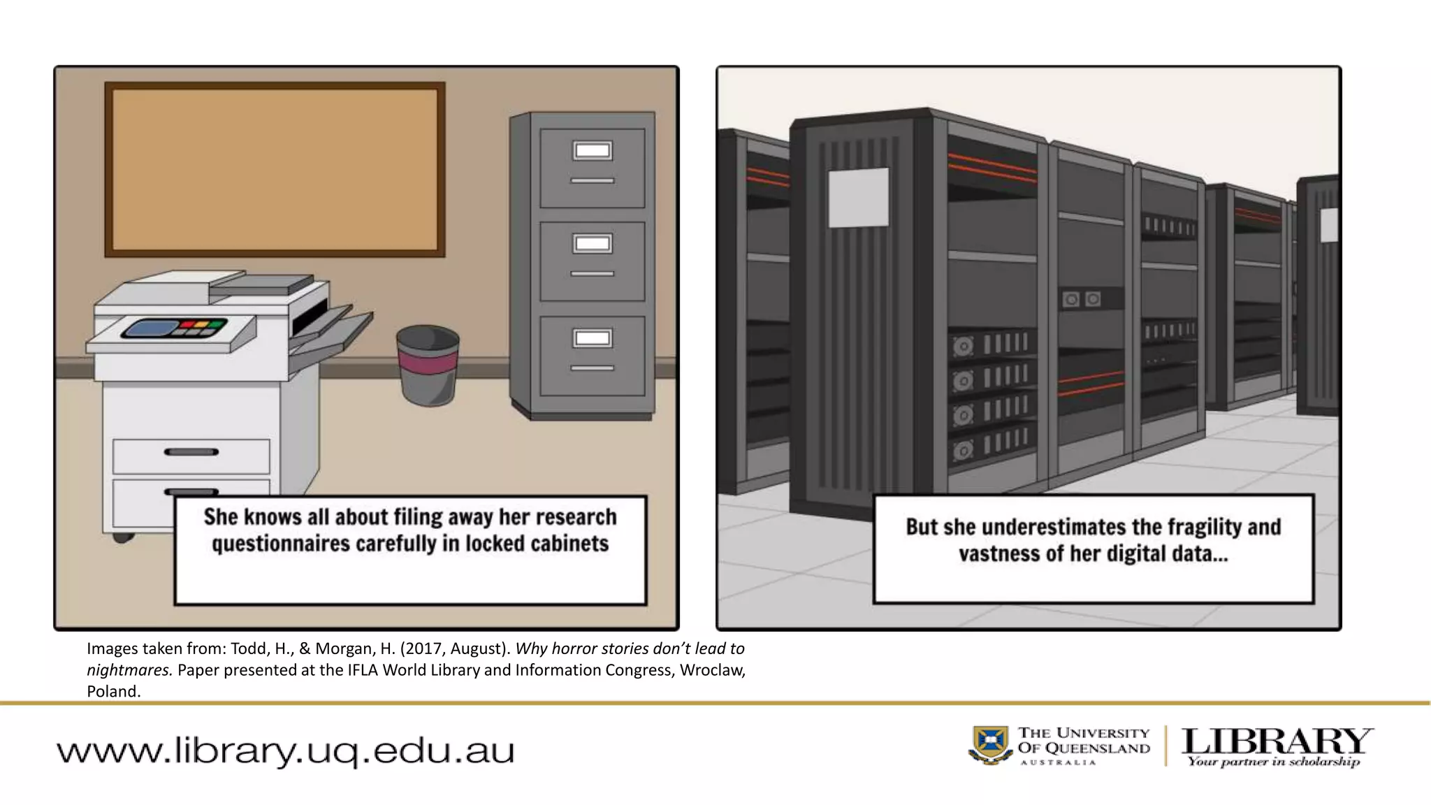 Images taken from: Todd, H., & Morgan, H. (2017, August). Why horror stories don’t lead to
nightmares. Paper presented at the IFLA World Library and Information Congress, Wroclaw,
Poland.
 