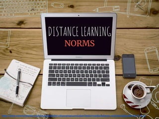 DISTANCE LEARNING
NORMS
1
https://www.commonsense.org/education/digital-citizenship/curriculum?topic=media-balance--well-being&grades=9,10,11,12
 