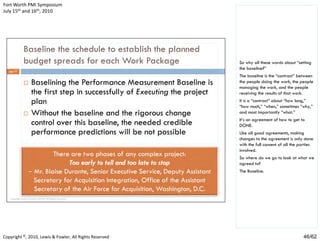 Establishing the performance measurement baseline (pmi fort worth)(v4 ...