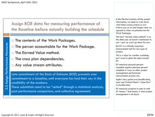 Establishing the performance measurement baseline (v4) 