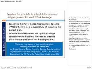Establishing the performance measurement baseline (v4) 