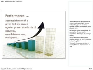Establishing the performance measurement baseline (v4) 
