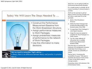 Establishing the performance measurement baseline (v4) 