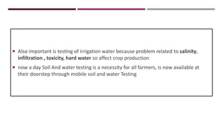 Establishment of mobile soil and water testing unit | PPTX