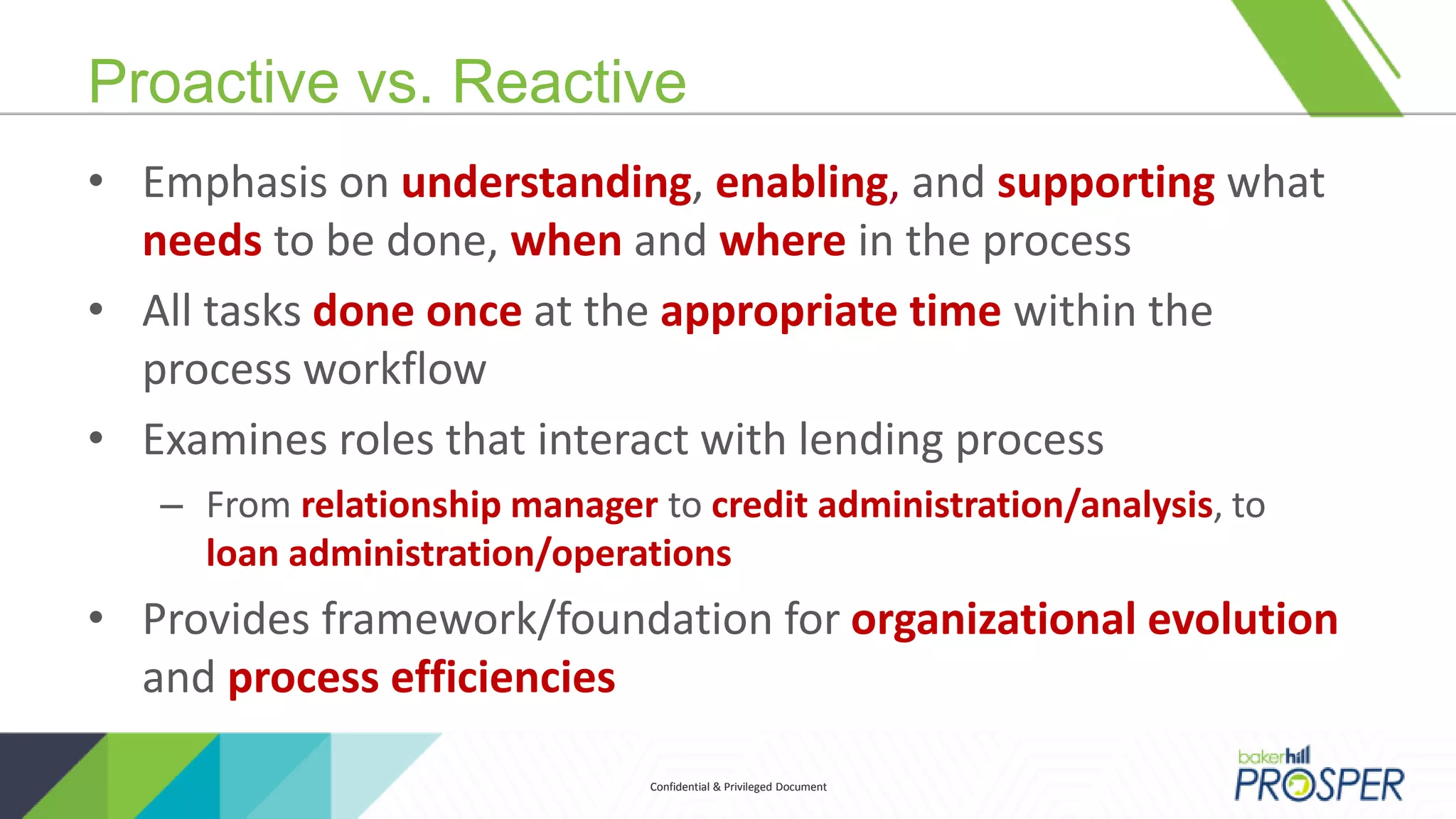 Establishing Proactive vs. Reactive Lending | PPTX