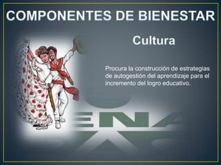 Procura la construcción de estrategias
de autogestión del aprendizaje para el
incremento del logro educativo.
 