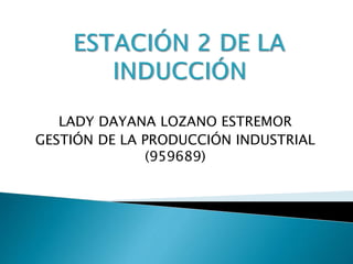 LADY DAYANA LOZANO ESTREMOR
GESTIÓN DE LA PRODUCCIÓN INDUSTRIAL
(959689)
 