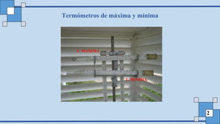 Termómetros de máxima y mínima
2
T. MINIMA
T. MAXIMA
 