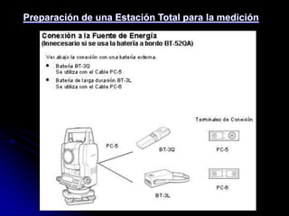 Preparación de una Estación Total para la medición
 