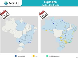 13
Expansion
Sustainable Growth
13
On-Campus DL On-Campus + DL
 