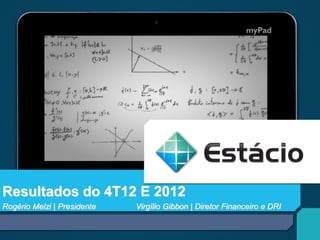 Resultados do 4T12 E 2012
Rogério Melzi | Presidente   Virgílio Gibbon | Diretor Financeiro e DRI
 