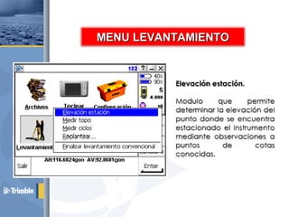 MENU LEVANTAMIENTOMENU LEVANTAMIENTO
 