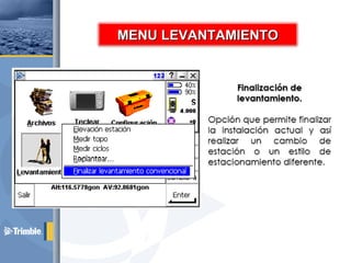 MENU LEVANTAMIENTOMENU LEVANTAMIENTO
 