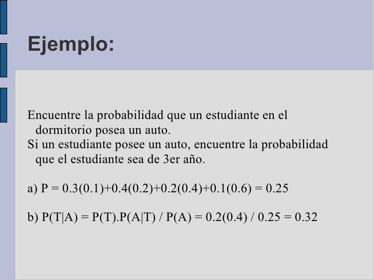 Teorema De Bayes Formula Y Ejemplos Colección de Ejemplo